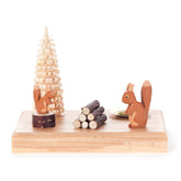 Candle holder with squirrel, for candle d=14mm